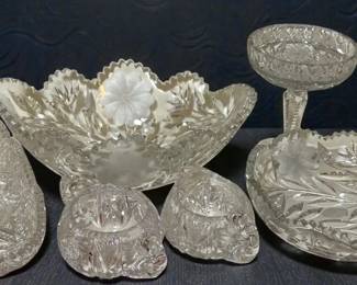 A Grouping of Cut Crystal