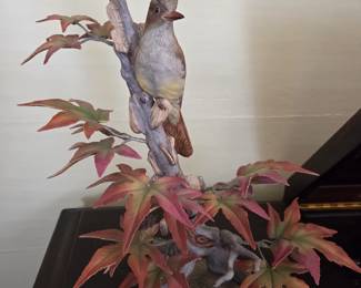 Intact Boehm sculpture "Crested Flycatcher" approximately 18" high.