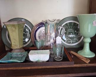 Vintage pottery & glassware.