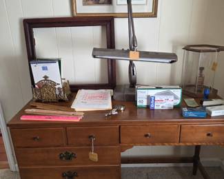 Vintage Desk by Ethan Allen. Solid Maple American Traditional Collection, circa 1969.