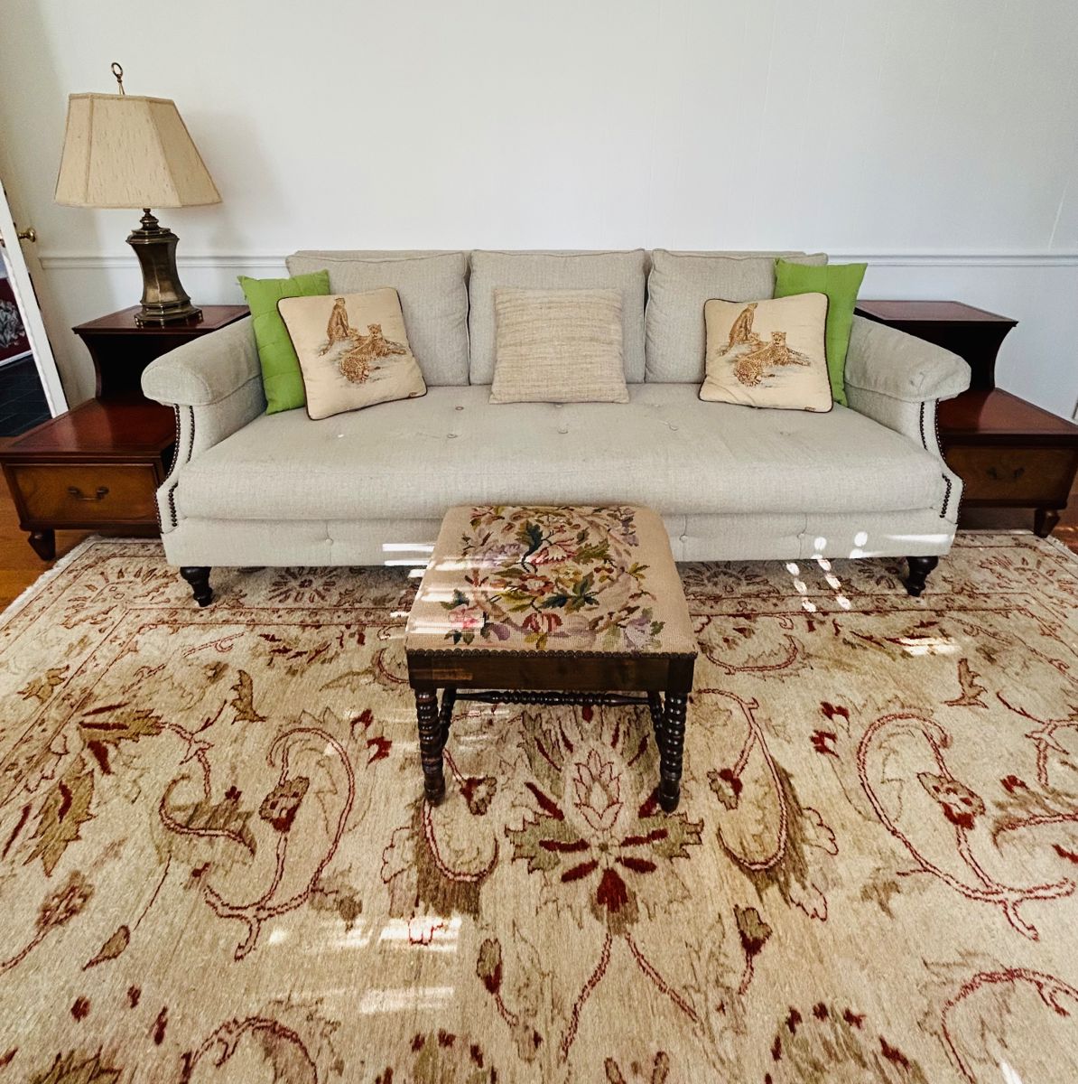 Bernhardt sofa and Heritage Henredon tables