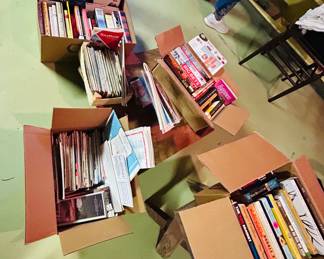 Books and vinyl albums 