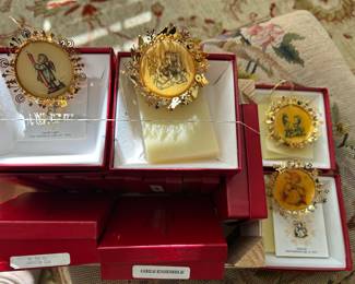 Hummel Gold Christmas ornaments 