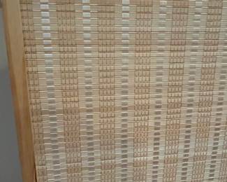 R109 - $60. 4 Panel Folding Screen. Each panel is 19.75" x 70.5" tall. Light weight pine frame