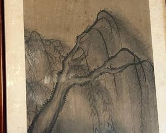 R217 - $150 Japanese Triptych. Each Measures 15.75" x 36.75". One has cats, bunnies & horse. 