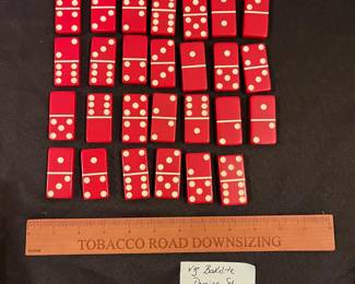 R233 - $20. Vintage Bakelite Domino Set. 27 Pieces. 