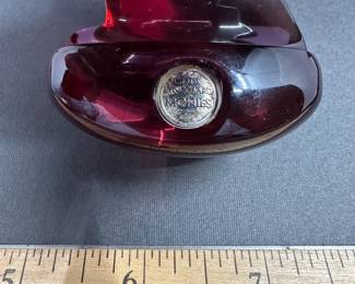 B3 - $175. Gerda Lynggaard Monies Geometric Lucite Cuff Bracelet in Purple. 2" wide with a 1.5" opening. 