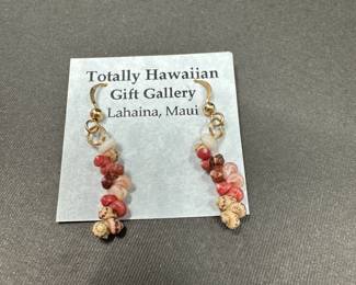 A5 - $20. Gold Filled Earrings from Maui made from tiny shells