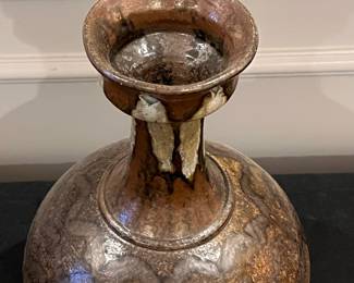 P50 - $100. Mark Hewitt Pottery. Signed WMH (& Aaron Weaver). Measures 8" at the widest part x 13" tall. 