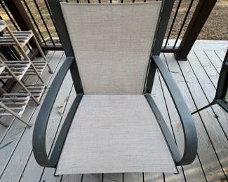 R168 - $175. Winston Tabletops Marble Table with 4 Chairs & Umbrella. 1 swivel chair & 3 regular chairs. 