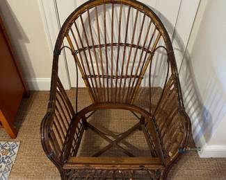 R106 - $30 Wicker & Bamboo Project Chair. 
