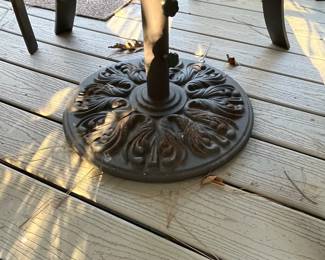 R168 - $175. Winston Tabletops Marble Table with 4 Chairs & Umbrella. 1 swivel chair & 3 regular chairs. 