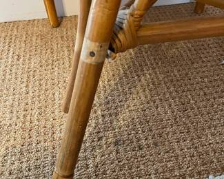 P84 - $30. Wicker Chair. Sits well. Has some cat damage. Measures 22.5" wide x 16.5" floor to seat x 30.5" tall. 