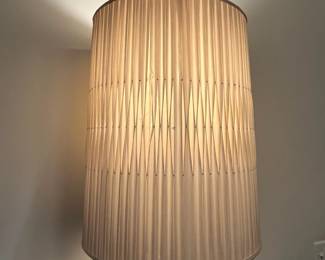 P19 - $125. LARGE Caged Glass Table Lamp. Has original sticker from Marbro Lamp Co. Los Angeles CA. Measures 50.5" tall. Shade is in ok condition. 