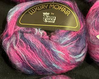 R234 - $70. 12 spools of Luxury Mohair by King Cole Yarn. Shade 246. Dye 26903 Florence. 