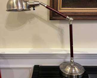 R157 - $25. American Lighting Lamp. Base Measures 7.5" x 25.5" tall - adjustable! Base has a dent - see photos. 
