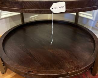 R159 - $65. Small Coffee Table / Side Table is 30.25" wide x 18.25" tall. Feet are adjustable for leveling. 