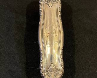 R147 - $30. Sterling Handled - Monogrammed Vanity Brush. 