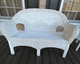 R171a - $125. Loveseat is 50" wide x 24.5" deep x 35.5" floor to top of back.