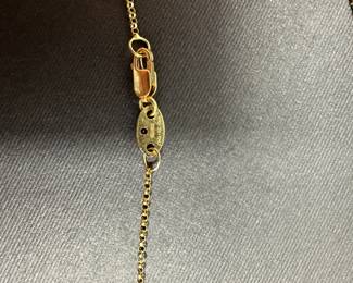 A11 - $450. Roberto Coin 18" 18kt Gold Cable Chain. 