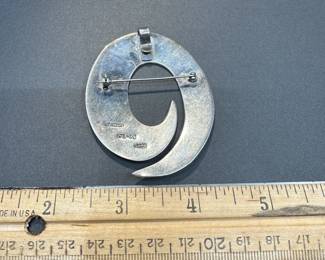 B7 - $50. Brooch or Necklace. Stamped Mexico TL-36 0925. 22.5 grams. 