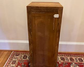 R163 - $35. Small Display Cabinet, Book Shelf. Measures 13.75" square x 35.5" tall. 