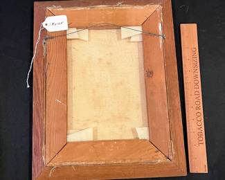 R145 - $30. Vintage Original Painting by Jesse Holland. Framed it measures 10.5" x 12.5". 