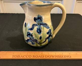 P71 - $15. Janet Resnik Iris Pitcher. Measures 6.75" tall. 