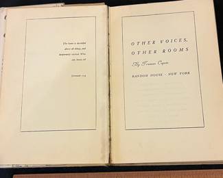 R274 - $90. Other Voices Other Rooms. Truman Capote. First Printing. 