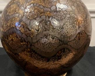 P50 - $100. Mark Hewitt Pottery. Signed WMH (& Aaron Weaver). Measures 8" at the widest part x 13" tall. 