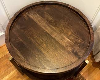 R159 - $65. Small Coffee Table / Side Table is 30.25" wide x 18.25" tall. Feet are adjustable for leveling. 