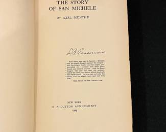 R272 - $40. The Story of San Michele by Axel Munthe. 1929