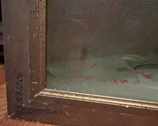 P27 - $75. Original Floral Still Life Painting on Stretched Canvas signed Edward. Measures 19.5" x 23.5". 