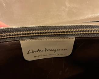 R226 - $80. Salvatore Ferragamo. Measures 10.5" x 3.5" x 8.25"