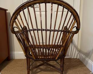 R106 - $30 Wicker & Bamboo Project Chair. 
