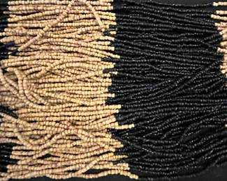 R146 - $50. Beaded Tribal Necklace with Bone Button Closure. Believed to be early 1900s India.