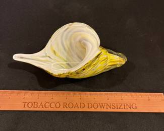 R199 - $25. Murano Glass Conch Shell with sticker on the bottom!