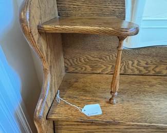 R139 - $325. Antique Larkin Co. Victorian Oak Drop Front Secretary with Bookshelf and Mirror. Beautiful condition! Measures 30" wide x 12" deep x 63" tall. 