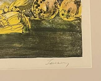 P44 - $75. Jean Jansem. #127/140. French Artist (1920-2013) Pencil Signed Lithograph Still Life with Vegetables. 
