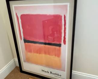 P36 - $60. Mark Rothko Guggenheim Museum Poster. 2006. Measures 26" x 35" framed. 