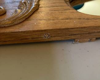 R276 - $95. Oak Bow Front Cabinet. Measures 34" wide x 15.5" deep x 58" tall. Top Curved Trim on the right side is cracked. All Glass is intact! Key is included. It does wiggle a little and needs some work. 