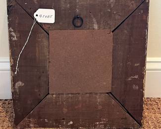 P35 - $40. Wood & Plaster Gilt Wood Vintage Frame. Measures 13.5" x 13.5". Beautiful red & gold paint!