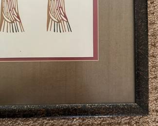 R121 - $75. Japanese Woodblock Print. Signed "Inagaki 1965 #55/300) Framed it Measures 20" x 25". Beautifully framed & matted. 