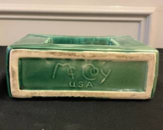 P53 - $25. McCoy Planter with Yellow Bird Inset - double sided. Measures 8" x 3" x 6" tall. 