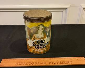 R269 - $35. Old Southern Coffee Tin. 