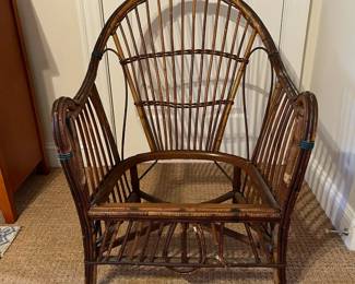 R106 - $30 Wicker & Bamboo Project Chair. 