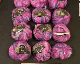 R234 - $70. 12 spools of Luxury Mohair by King Cole Yarn. Shade 246. Dye 26903 Florence. 