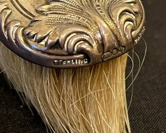 R147 - $30. Sterling Handled - Monogrammed Vanity Brush. 