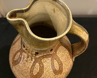 P51 - $100. Mark Hewitt Pottery Water Pitcher. Measures 8.5" at the widest point x 10" tall. No chips, cracks etc.