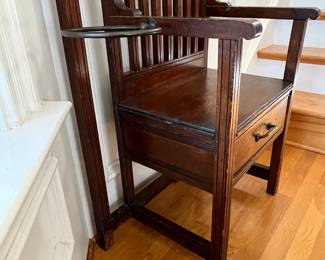 P4 - $325. Antique Edwardian/ Art Nouveau Hall Tree. Measures 23" x 14.25" deep x 81.5" tall. Sturdy but it is a dainty antique! True statement piece in what appears to be original condition. 